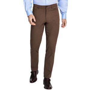 Tommy Hilfiger Mens Modern Fit TH Flex Four-Pocket Pants 34W x 32L Tobacco - NWT